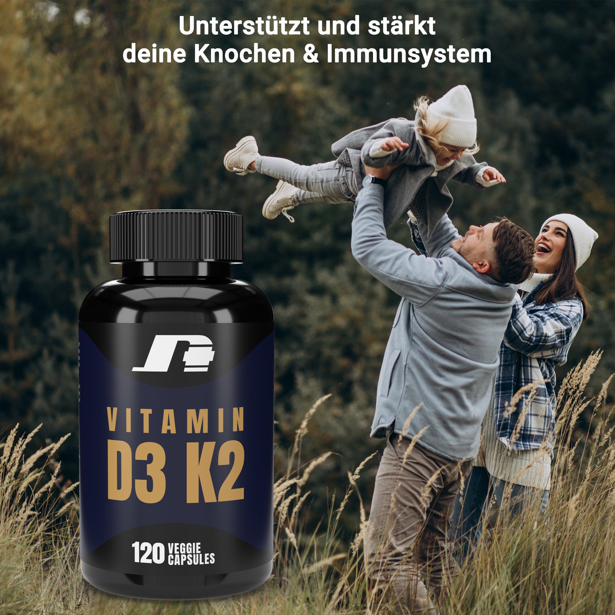 Vitamin D3 5.600 I.E. Vitamin K2 200 mcg 120 Kapseln
