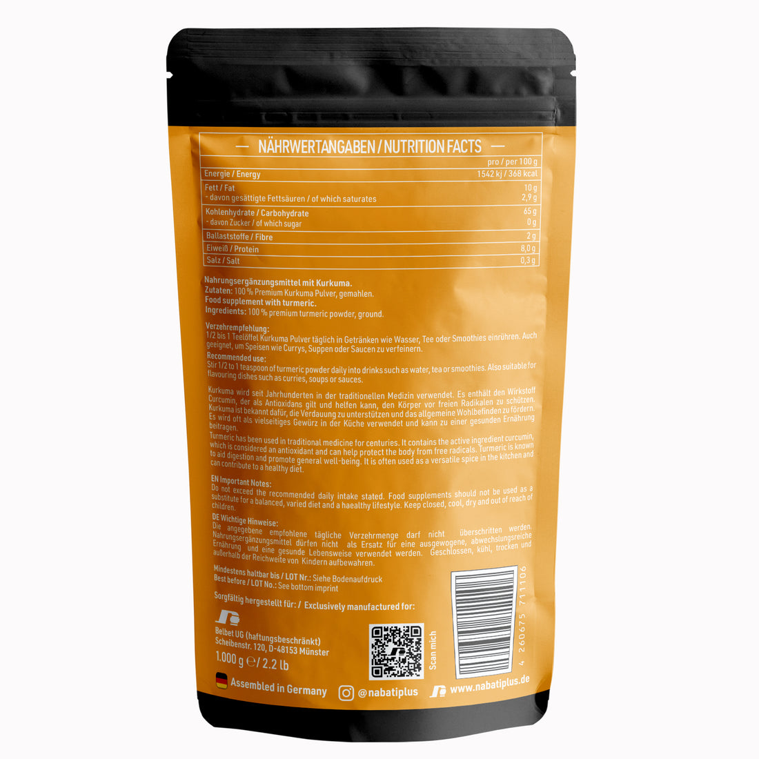 Kurkuma Pulver 1 KG