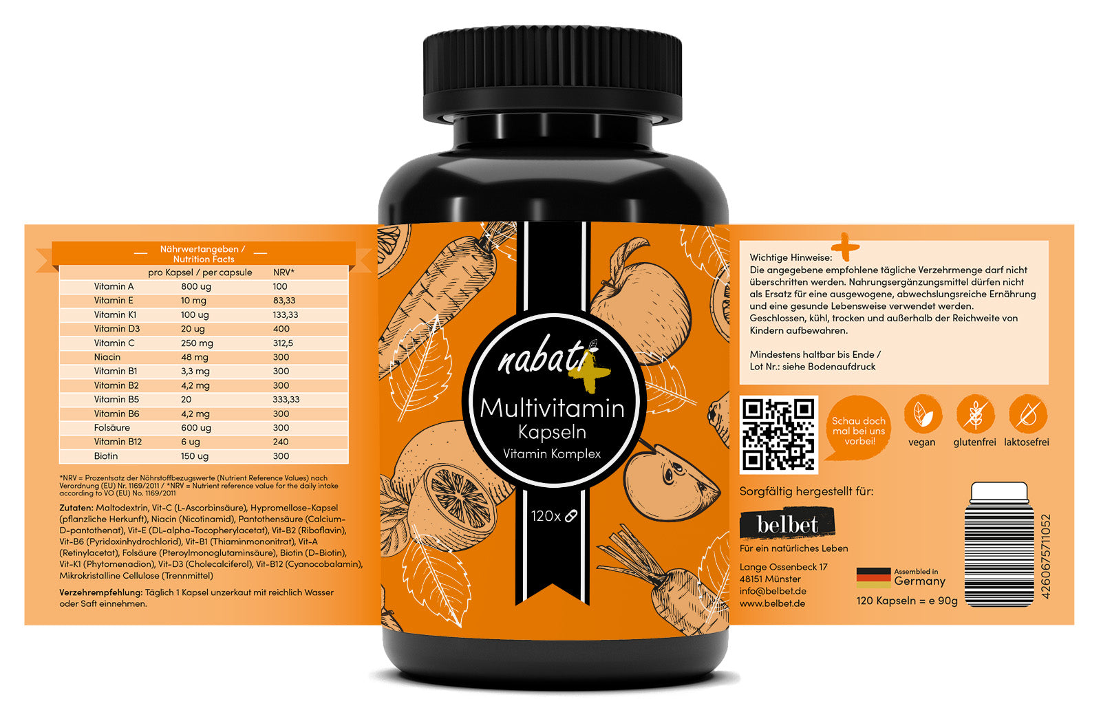 Multivitamin Vitamin Komplex 120 Kapseln