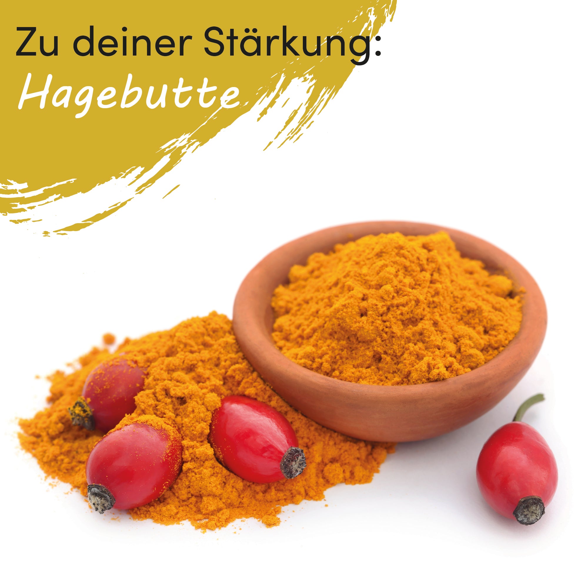 Hagebuttenpulver 1000g | Schonend getrocknet & fein gemahlen | Naturreines Pulver für Smoothies, Joghurt & Müsli